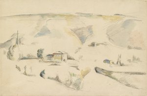 Vista attraverso una valle da Paul Cézanne