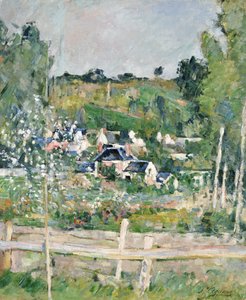 Una Vista di Auvers-sur-Oise, La Recinzione, c.1873 da Paul Cézanne