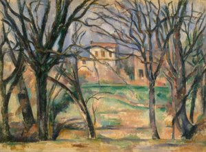 Alberi e case da Paul Cézanne