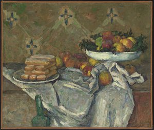 Compotier et assiette de biscuits, c.1877 da Paul Cézanne