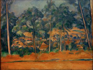 Villaggio dietro gli alberi da Paul Cézanne