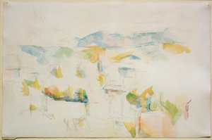 Paesaggio montuoso nei dintorni di Aix-en-Provence da Paul Cézanne
