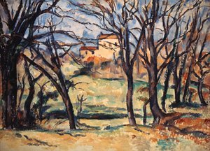 Casa dietro gli alberi sulla strada per Tholonet, c1885 da Paul Cézanne