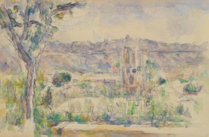 La cattedrale di Aix vista dallo studio dei Lauves da Paul Cézanne