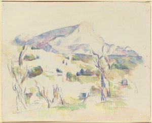 Mont Sainte-Victoire, vista di Lauves da Paul Cézanne