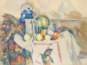 Natura morta con lattiera, melone e zuccheriera, 1900-1906 da Paul Cézanne