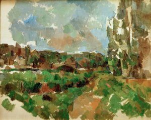 Paesaggio sul bordo di un fiume da Paul Cézanne