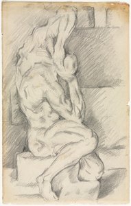 Schizzo di scultura anatomica recto Schizzo di Madame Cézanne verso, 1881-1884 da Paul Cézanne