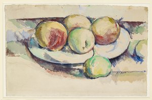 Natura morta di pesche e fichi, fine XIX secolo da Paul Cézanne