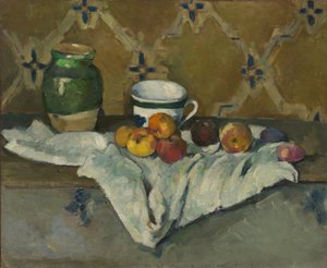 Natura morta con vaso, tazza e mele, ca. 1877