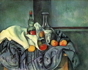 Natura morta, bottiglia di menta piperita da Paul Cézanne