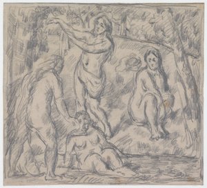 Studio di quattro donne che fanno il bagno da Paul Cézanne