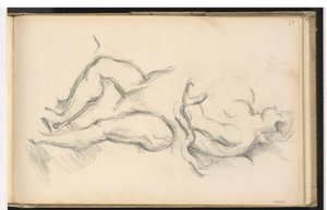 Studio della figura allegorica del Genio della Salute da "La nascita di Luigi XIII a Fontainebleau" di Rubens da Paul Cézanne