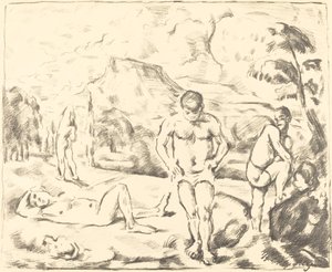 I bagnanti, grande piatto, 1896-1897 da Paul Cézanne