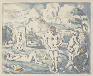 I bagnanti: grande lastra, 1898 da Paul Cézanne