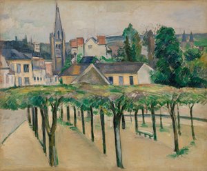 La Chiesa di Saint-Aspais Vista dalla Place de la Préfecture a Melun da Paul Cézanne