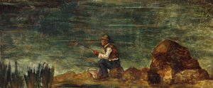 Il pescatore sulla roccia da Paul Cézanne