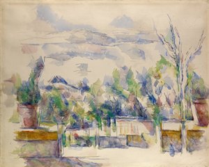 La terrazza del giardino a Les Lauves da Paul Cézanne