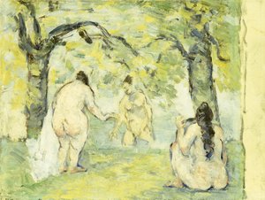 Tre bagnanti, 1875-77 da Paul Cézanne