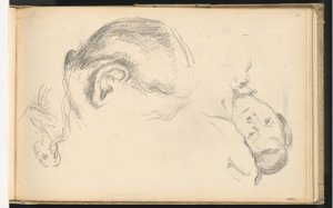 Tre teste, una di Madame Cézanne da Paul Cézanne