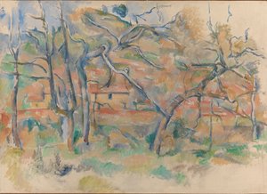 Alberi e case, Provenza, c.1885 da Paul Cézanne