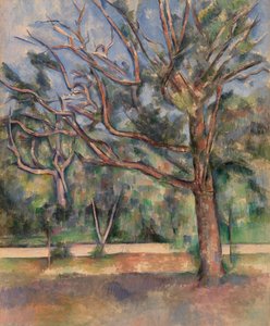 Alberi e strada da Paul Cézanne