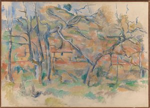 Alberi e casa, Provenza da Paul Cézanne