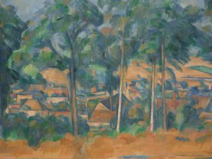 Villaggio dietro gli alberi (Marine), 1898 circa (olio su tela) da Paul Cézanne