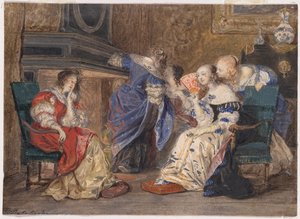 Donne in un interno da Paul Delaroche