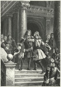 Il maresciallo Villars e il principe Eugenio di Savoia si incontrano per negoziare il Trattato di Rastatt da Paul Dominique Philippoteaux