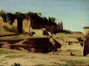 Il Palazzo Imperiale sul Palatino, Roma, 1834 da Paul Flandrin