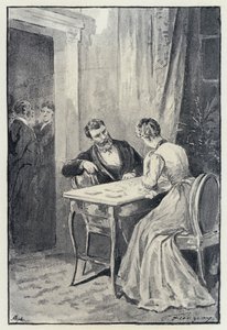 Illustrazione per Anna Karenina: Levin propone a Kitty