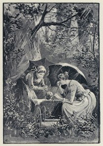 Illustrazione per Anna Karenina: La tempesta nei boschi di Kolok (litografia) da Paul Frenzeny