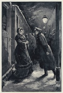 Illustrazione per Anna Karenina: Vronsky incontra Anna alla stazione