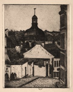 Sei incisioni: Rue Notre Dame, Pontoise da Paul Gachet
