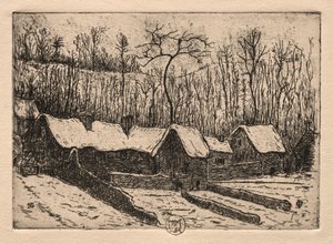 Sei incisioni: Il panificio con il tetto di paglia, Auvers, 1895 da Paul Gachet