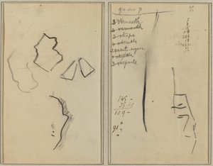 Un Profilo e Quattro Forme; Schizzo della Testa di un Uomo [recto] da Paul Gauguin