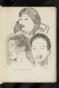Prima e dopo - disegno "Non prive di sentimento" da Paul Gauguin