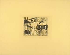 Donne bretoni vicino a una recinzione da Paul Gauguin