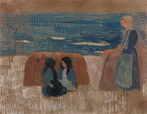 Donne bretoni in riva al mare