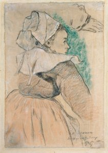 Donna bretone di profilo destro, 1886 da Paul Gauguin