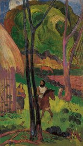 Cavaliere davanti alla capanna da Paul Gauguin