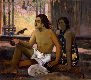 Eiaha Ohipa Non lavorare. Tahitiani in una stanza, 1896 da Paul Gauguin
