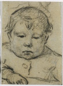 Emil Gauguin bambino, mano destra in avanti, 1875-76 circa (pastello nero) da Paul Gauguin