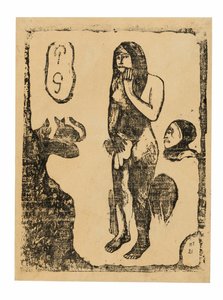 Eva, dalla suite di stampe su blocchi di legno tardive da Paul Gauguin