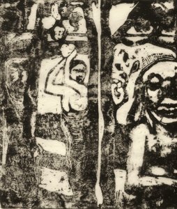 Donna che raccoglie frutti e Oviri da Paul Gauguin