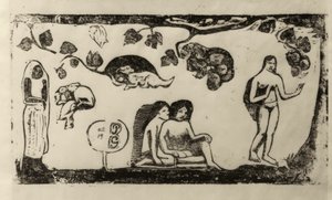 Donne, animali e fogliame da Paul Gauguin