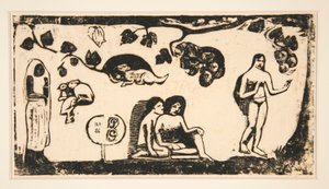 Donne, animali e fogliame da Paul Gauguin