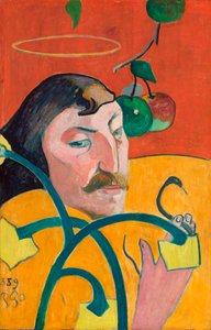 Francese: Autoportrait-charge, ou Autoportrait au nimbe Autoritratto con aureola da Paul Gauguin