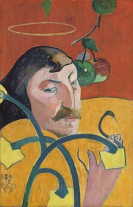 Francese: Autoportrait-charge, ou Autoportrait au nimbe Autoritratto con aureola da Paul Gauguin